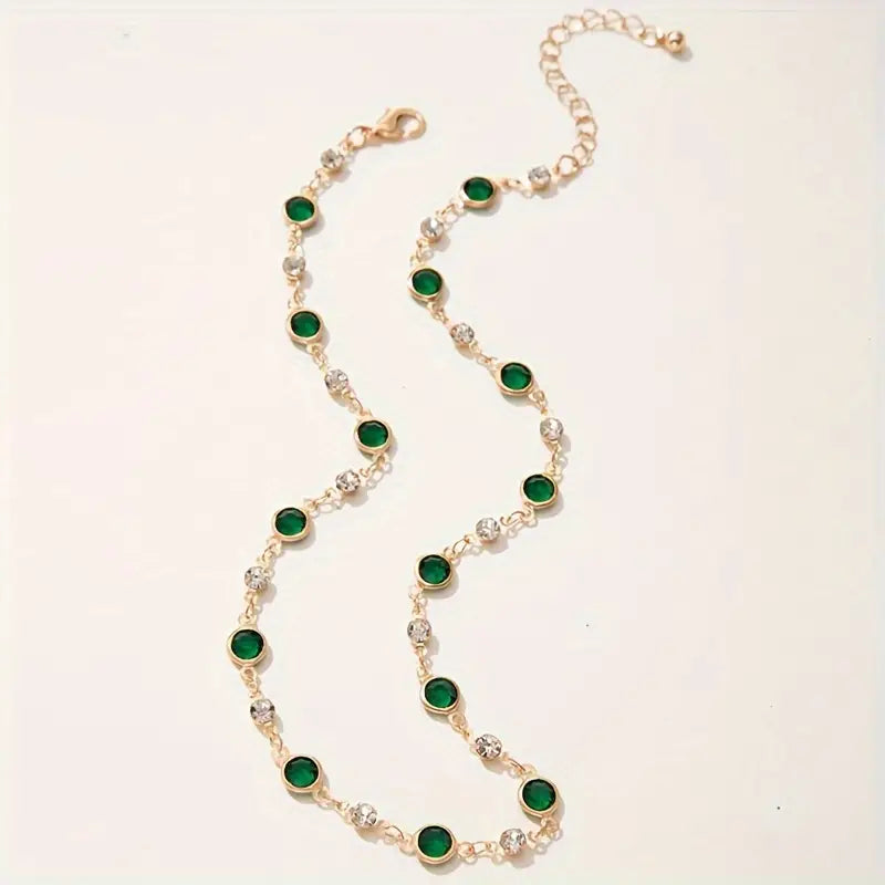 Emerald-Look Halskette – Ansicht 4