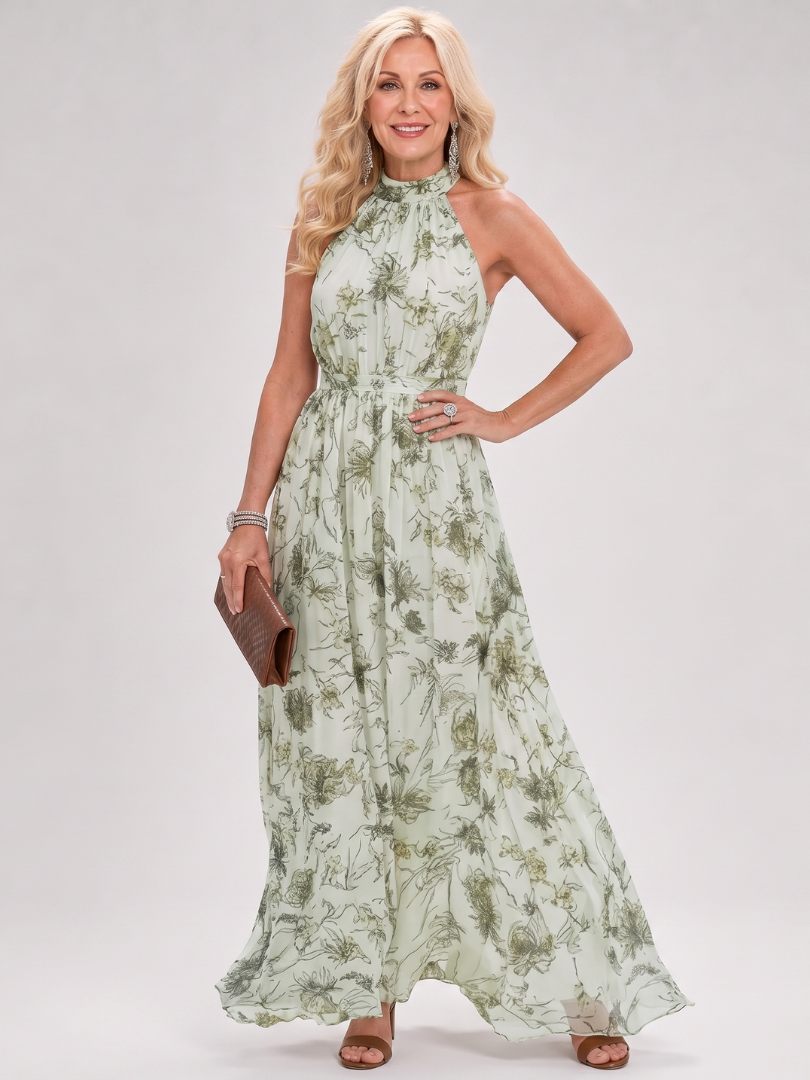 Guinevere | Midikleid mit Blumenmuster und fließendem Rock