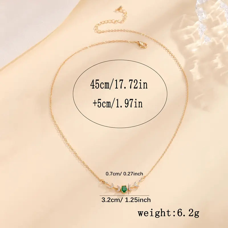Emerald-Look Halskette – Ansicht 5
