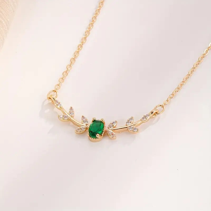 Emerald-Look Halskette – Ansicht 4