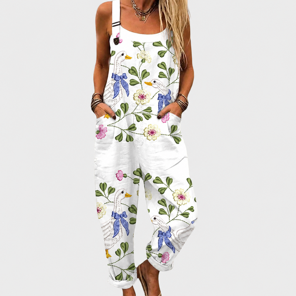 Bequeme bedruckte Latzhose