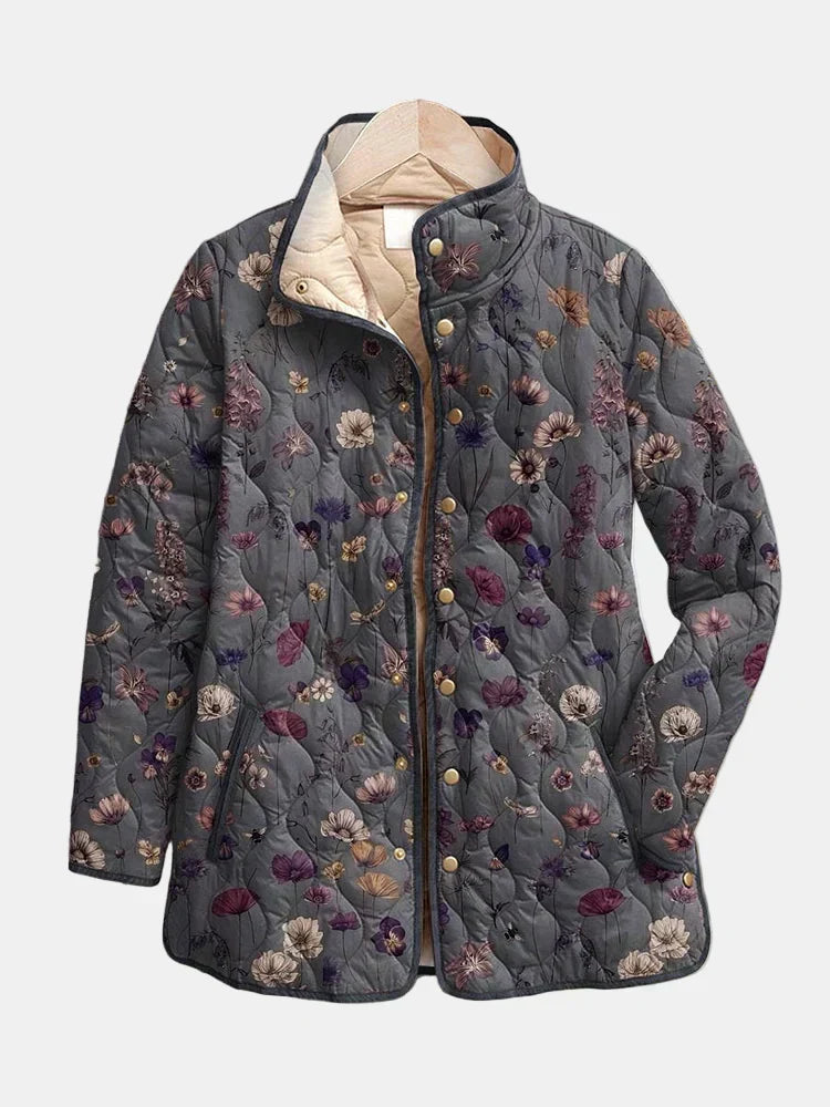 Niva Vintage-Blumen-Steppjacke – Ansicht 11