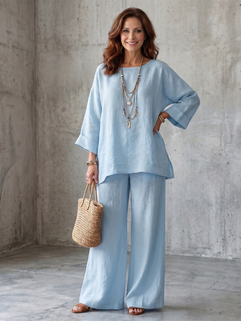 Prue | Set aus Oversize-Tunika und weiter Hose