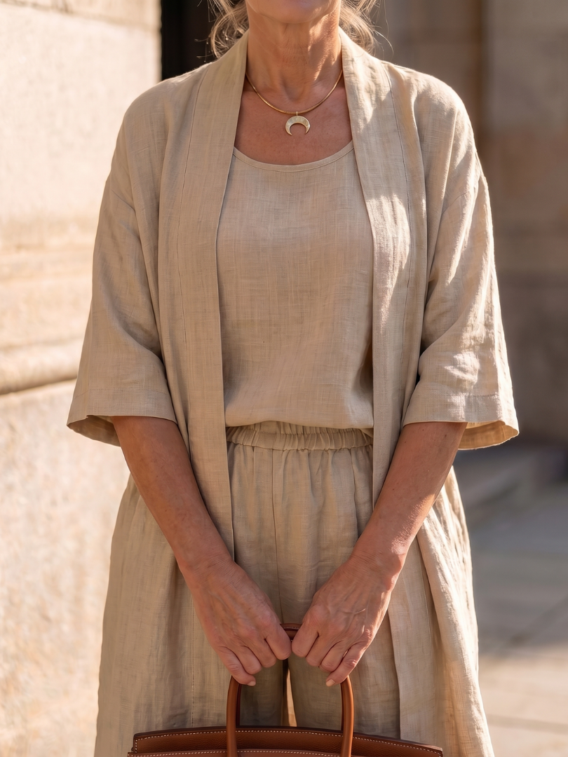 Yael | Dreiteiliges Set mit lockerem Top und Hose
