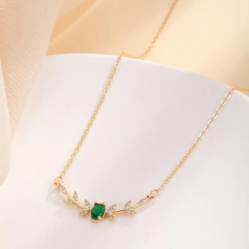 Emerald-Look Halskette – Ansicht 3
