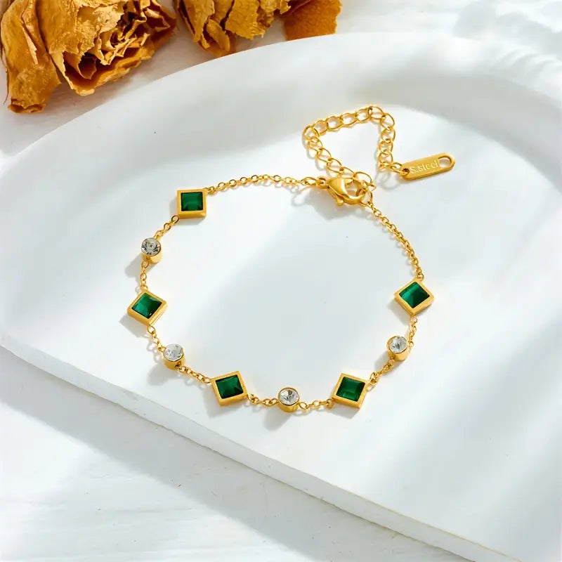 Emerald-Look Armband – Ansicht 3