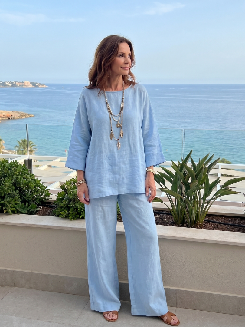 Prue | Set aus Oversize-Tunika und weiter Hose