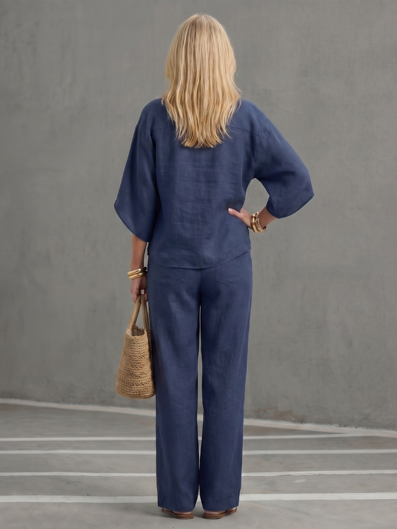 Amity | Set aus Tunika mit Knopfleiste und Hose