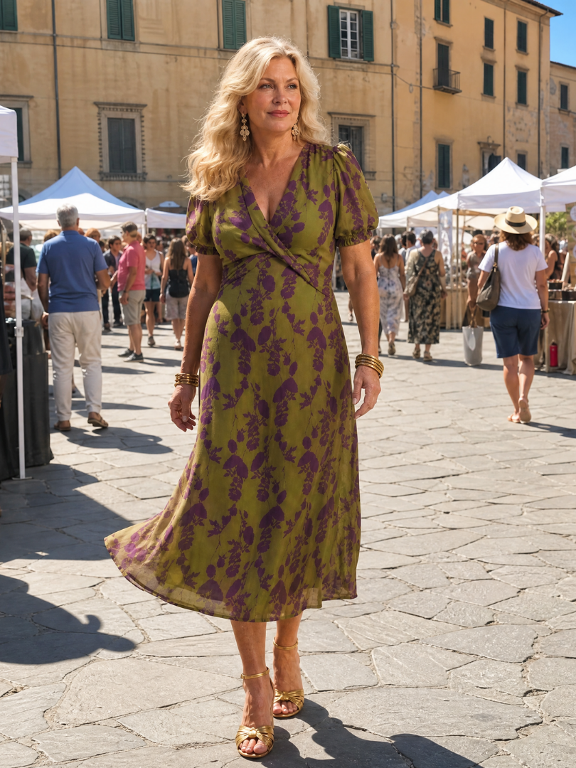 Virel | Lässiges Midikleid mit Blumenmuster