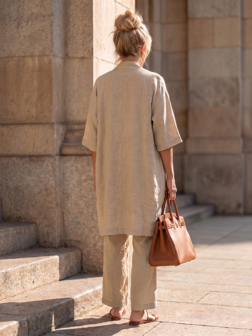 Yael | Dreiteiliges Set mit lockerem Top und Hose