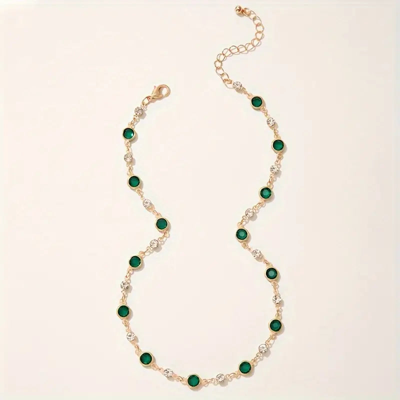 Emerald-Look Halskette – Ansicht 5