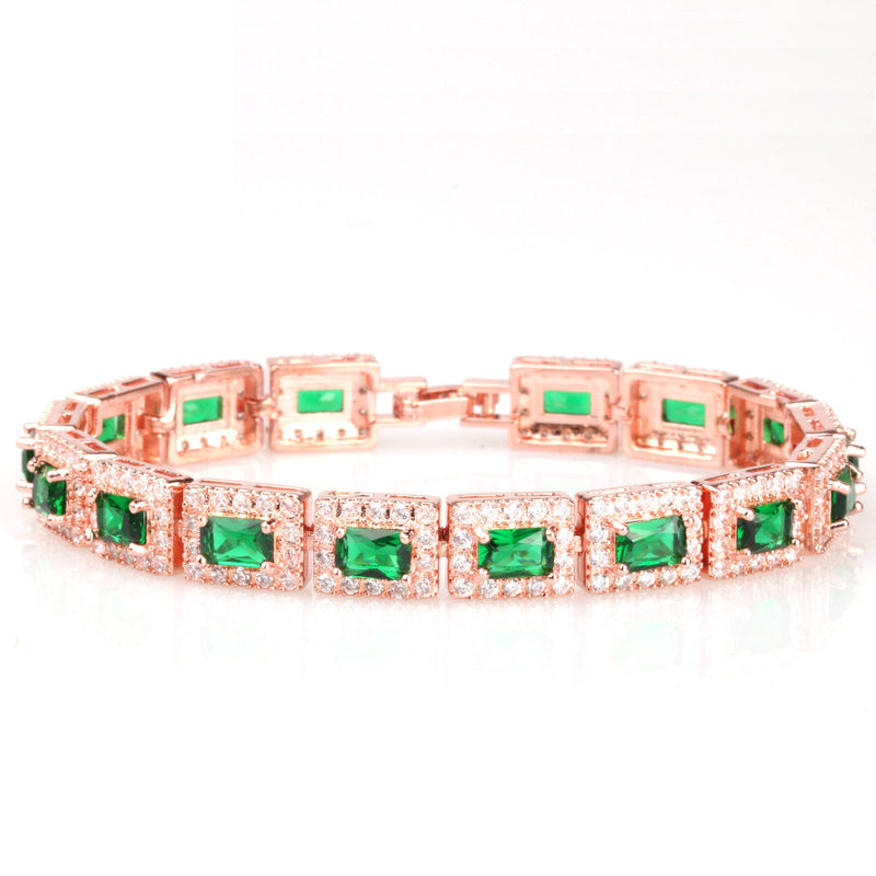 Emerald-Look Armband