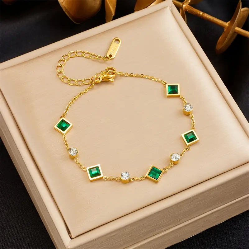 Emerald-Look Armband – Ansicht 2