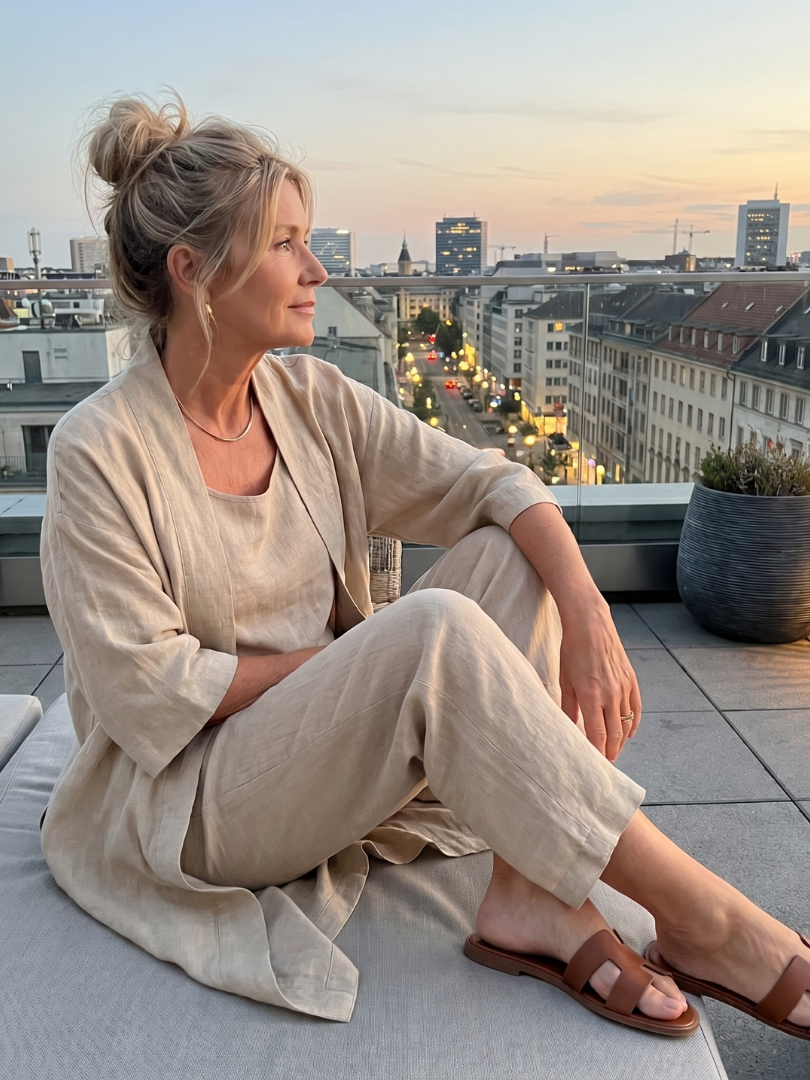 Yael | Dreiteiliges Set mit lockerem Top und Hose