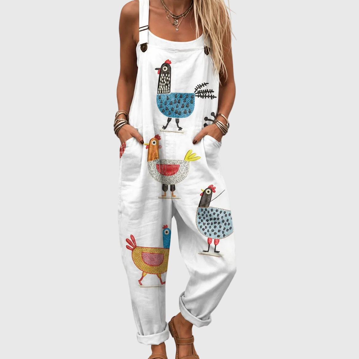 Fröhlicher Hühner-Jumpsuit