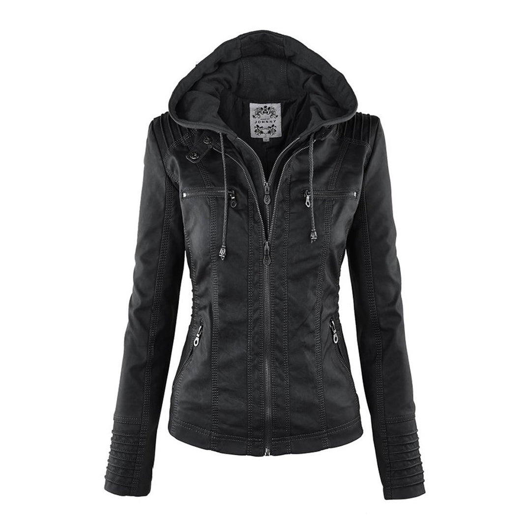 Callista Moto-Jacke mit Kapuze – Ansicht 2