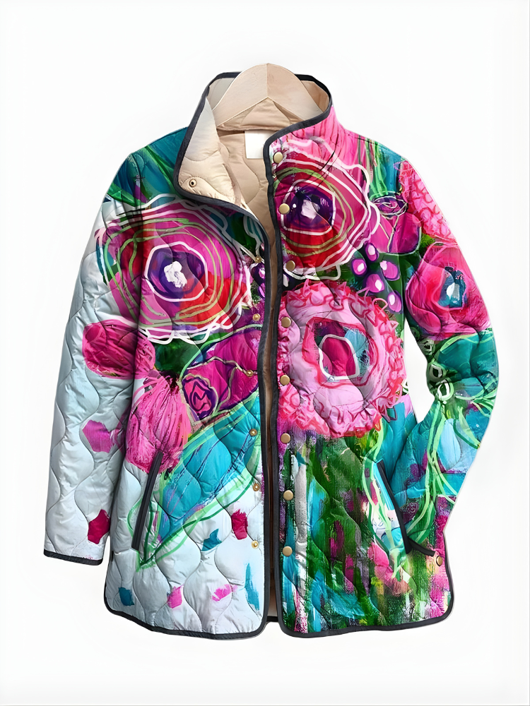 Isabella Elegante Blumen-Steppjacke – Ansicht 9