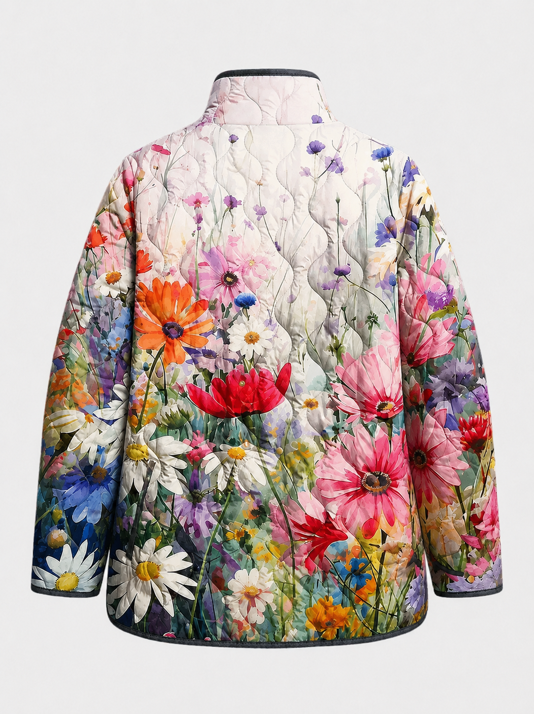 Kaia Vintage-Blumen-Steppjacke – Ansicht 2