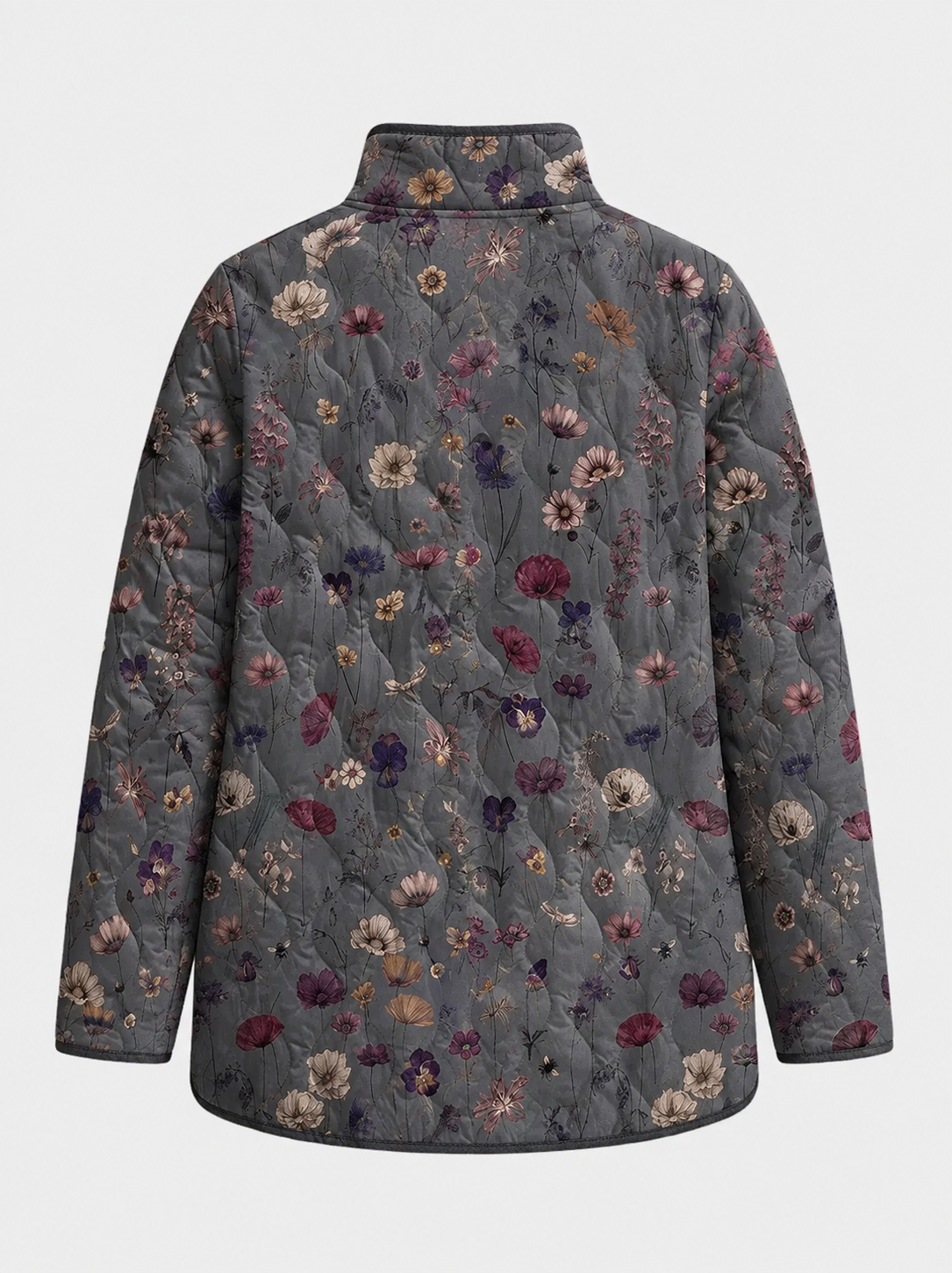 Niva Vintage-Blumen-Steppjacke – Ansicht 2