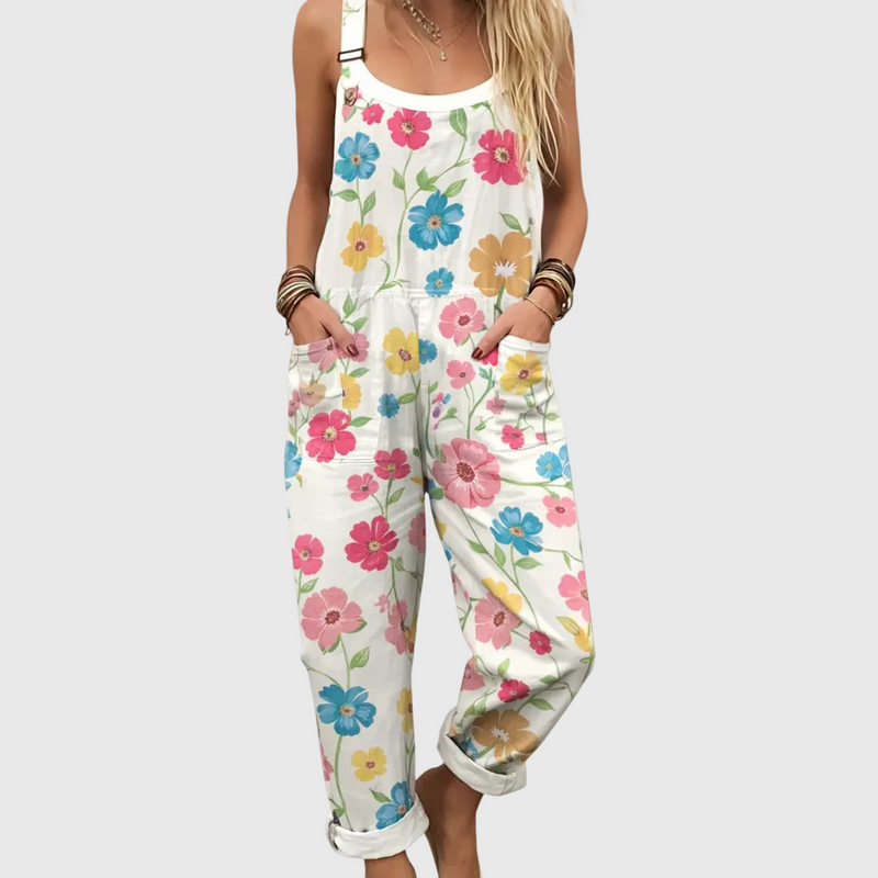 Bequeme bedruckte Latzhose – Ansicht 8