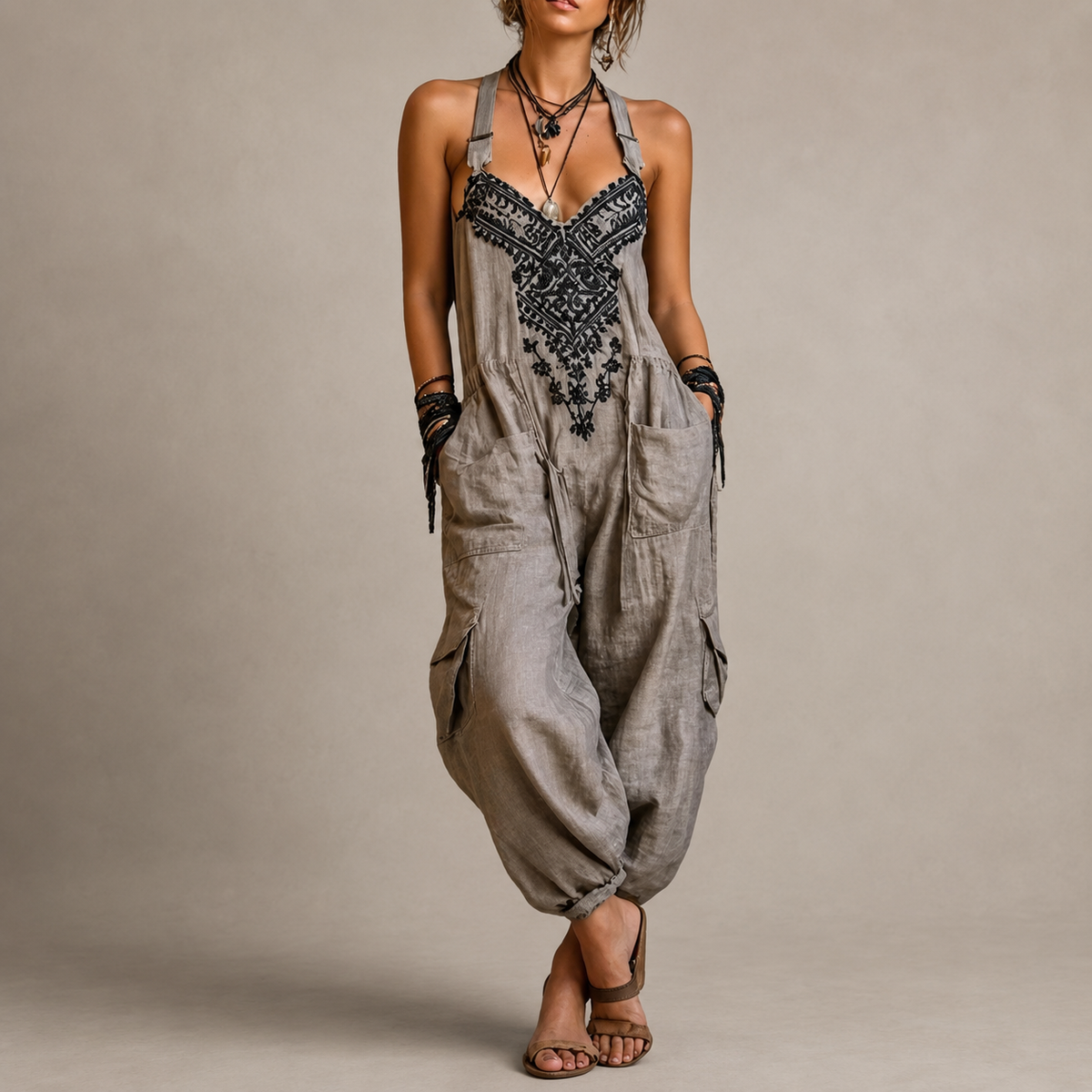 Wren Boho Harem-Jumpsuit – Ansicht 7