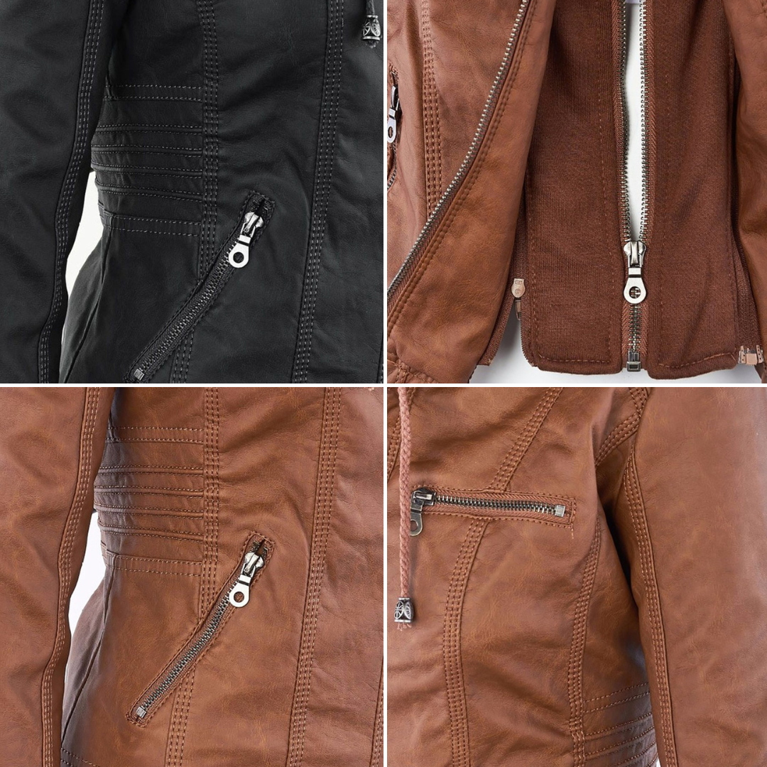 Callista Moto-Jacke mit Kapuze – Ansicht 12