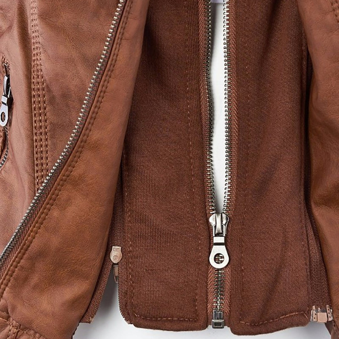 Callista Moto-Jacke mit Kapuze – Ansicht 7