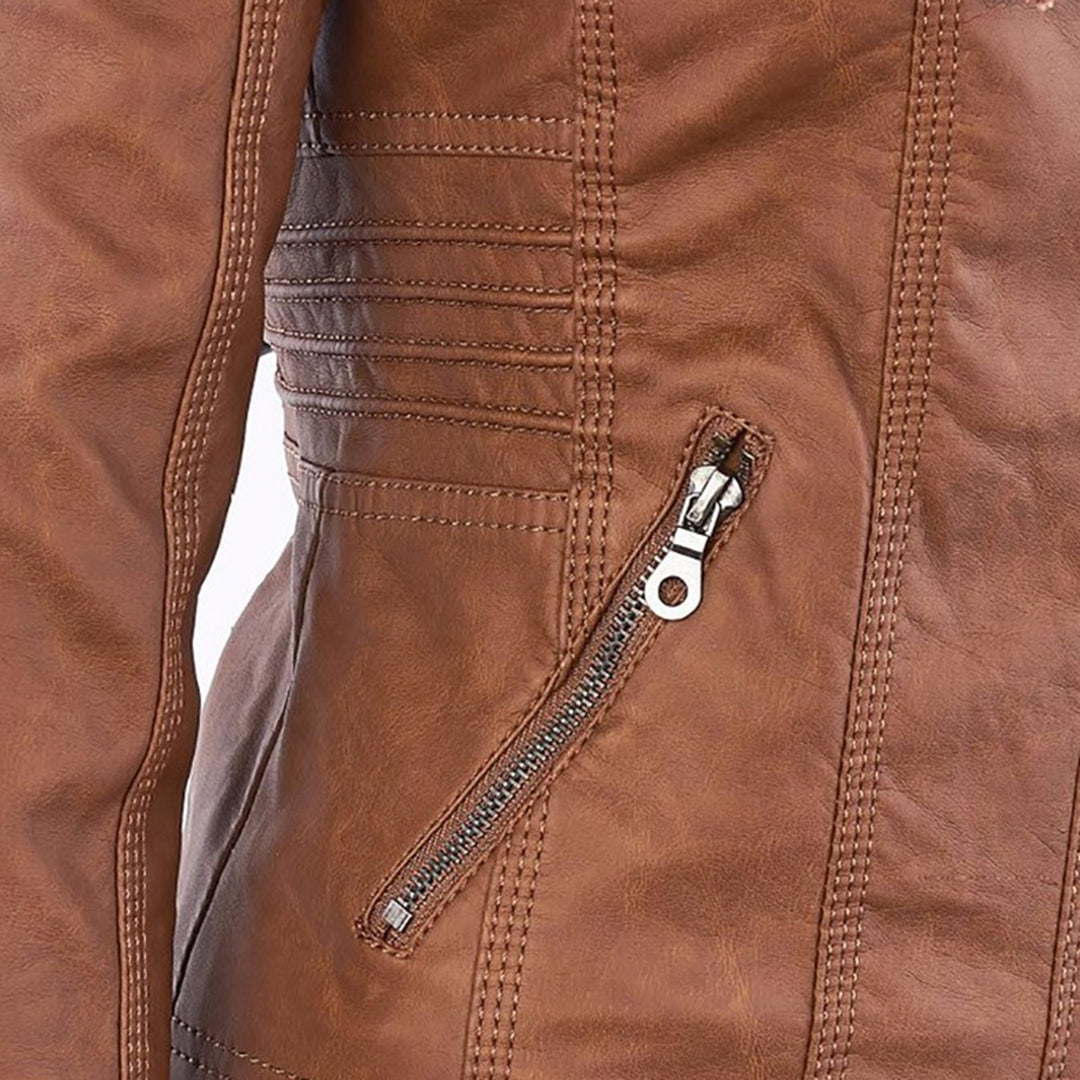 Callista Moto-Jacke mit Kapuze – Ansicht 6