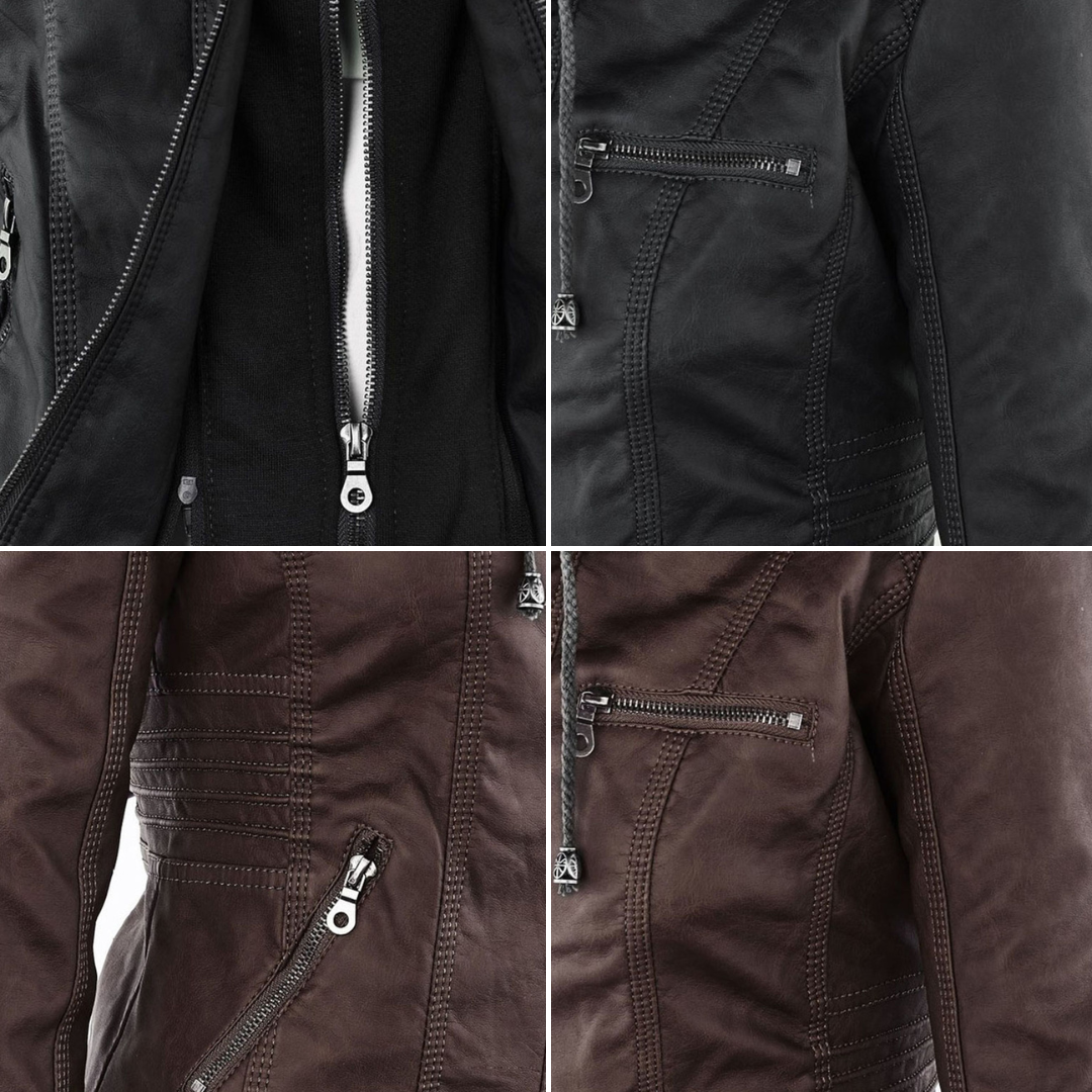 Callista Moto-Jacke mit Kapuze – Ansicht 13