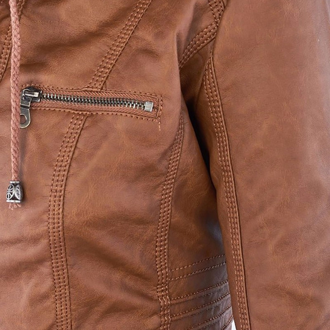 Callista Moto-Jacke mit Kapuze – Ansicht 5