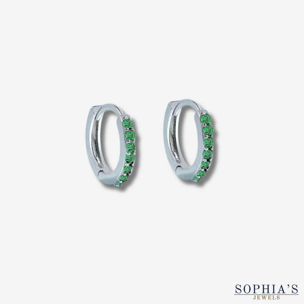 Emerald-Look Ohrringe – Ansicht 5