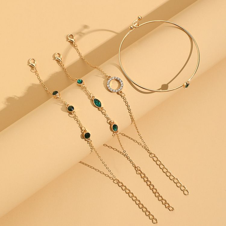 Emerald-Look Schmuckset – Ansicht 5