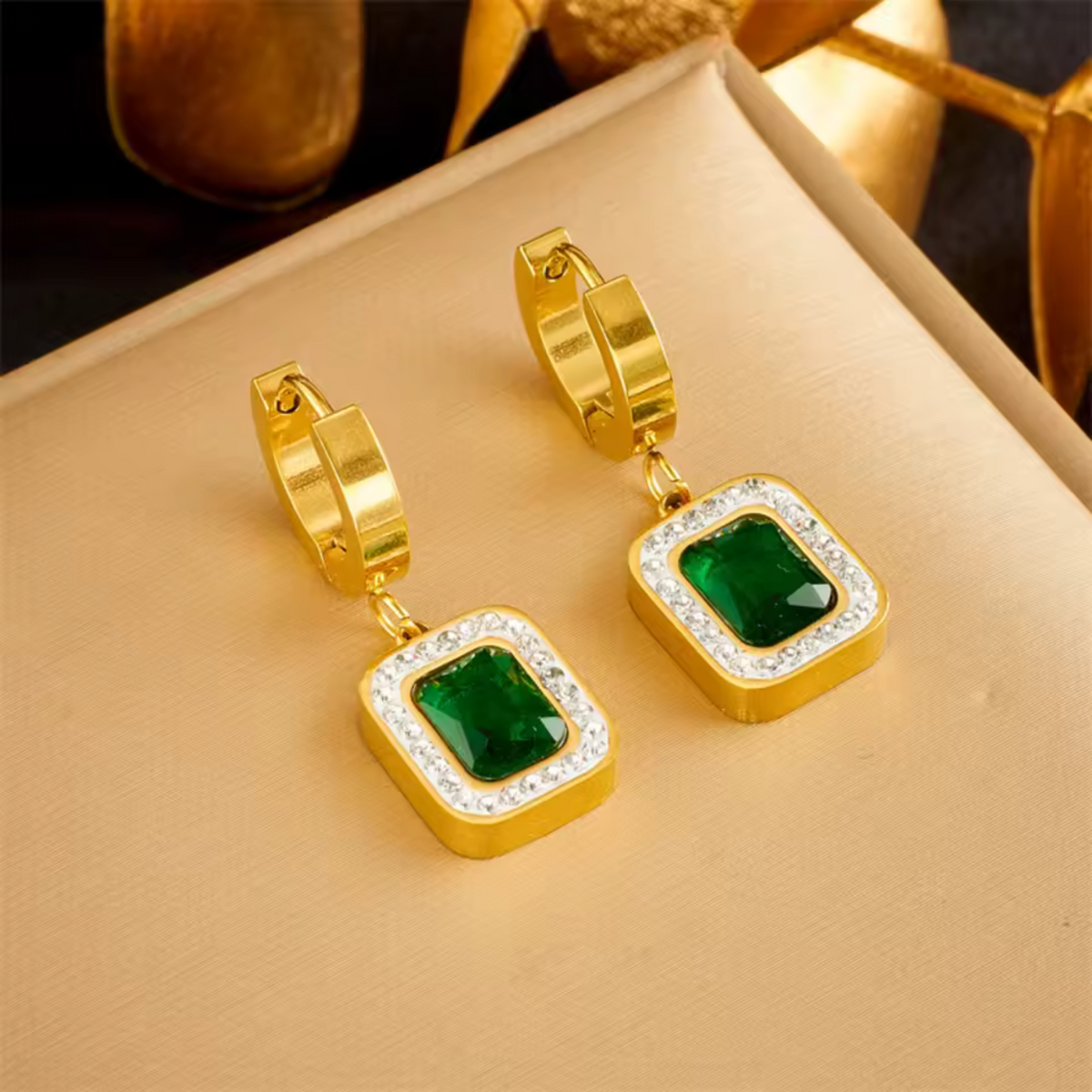 Emerald-Look Schmuckset – Ansicht 3