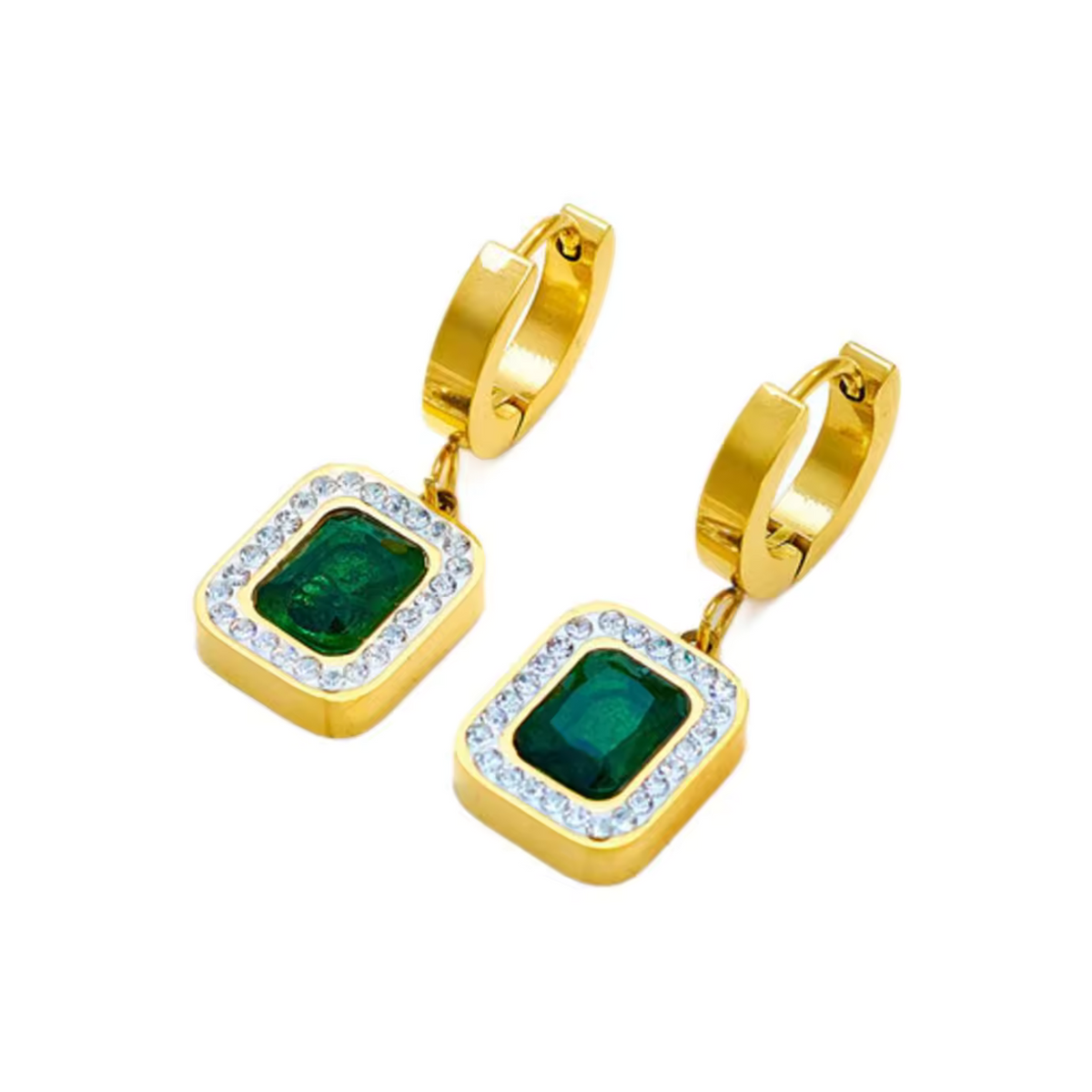 Emerald-Look Schmuckset – Ansicht 4