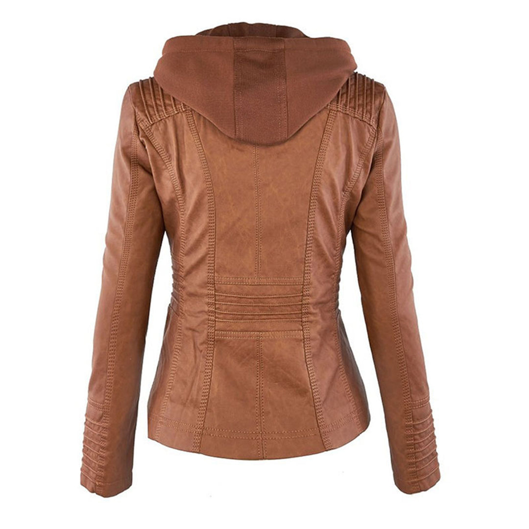 Callista Moto-Jacke mit Kapuze – Ansicht 4