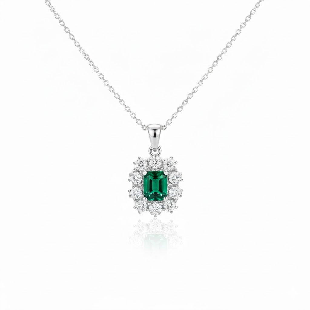 Emerald-Look Halskette – Ansicht 2
