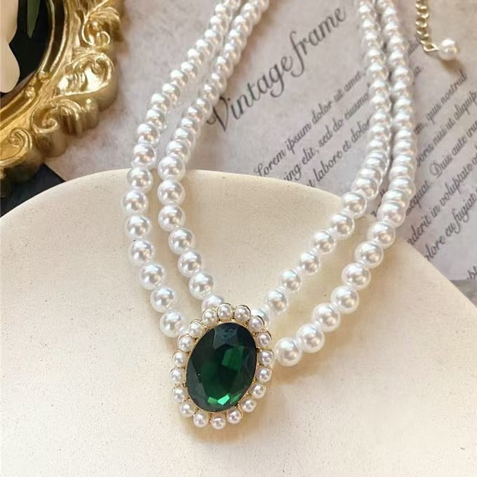 Emerald-Look Schmuckset – Ansicht 3