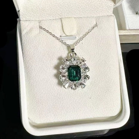 Emerald-Look Halskette – Ansicht 3