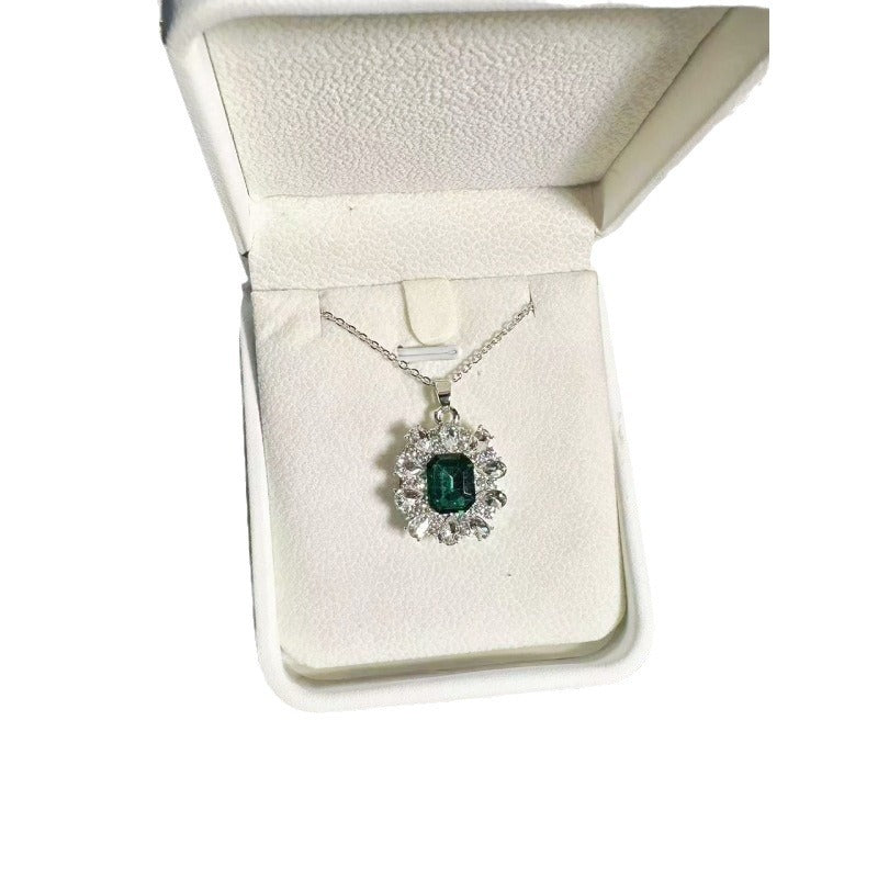 Emerald-Look Halskette – Ansicht 4