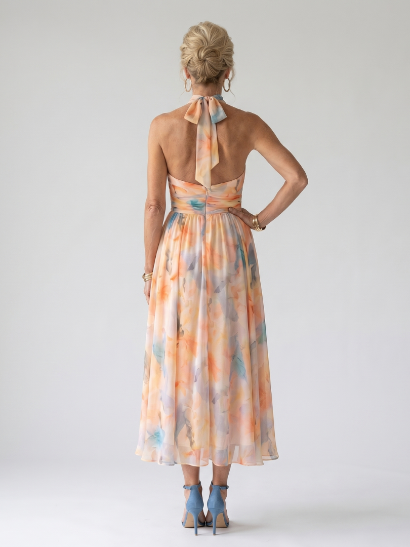 Elin | Weiches Midikleid mit Neckholder-Ausschnitt