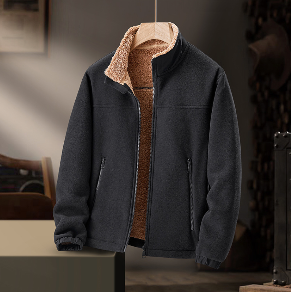 Grayson Zip-Jacke mit Plüschkragen – Ansicht 4