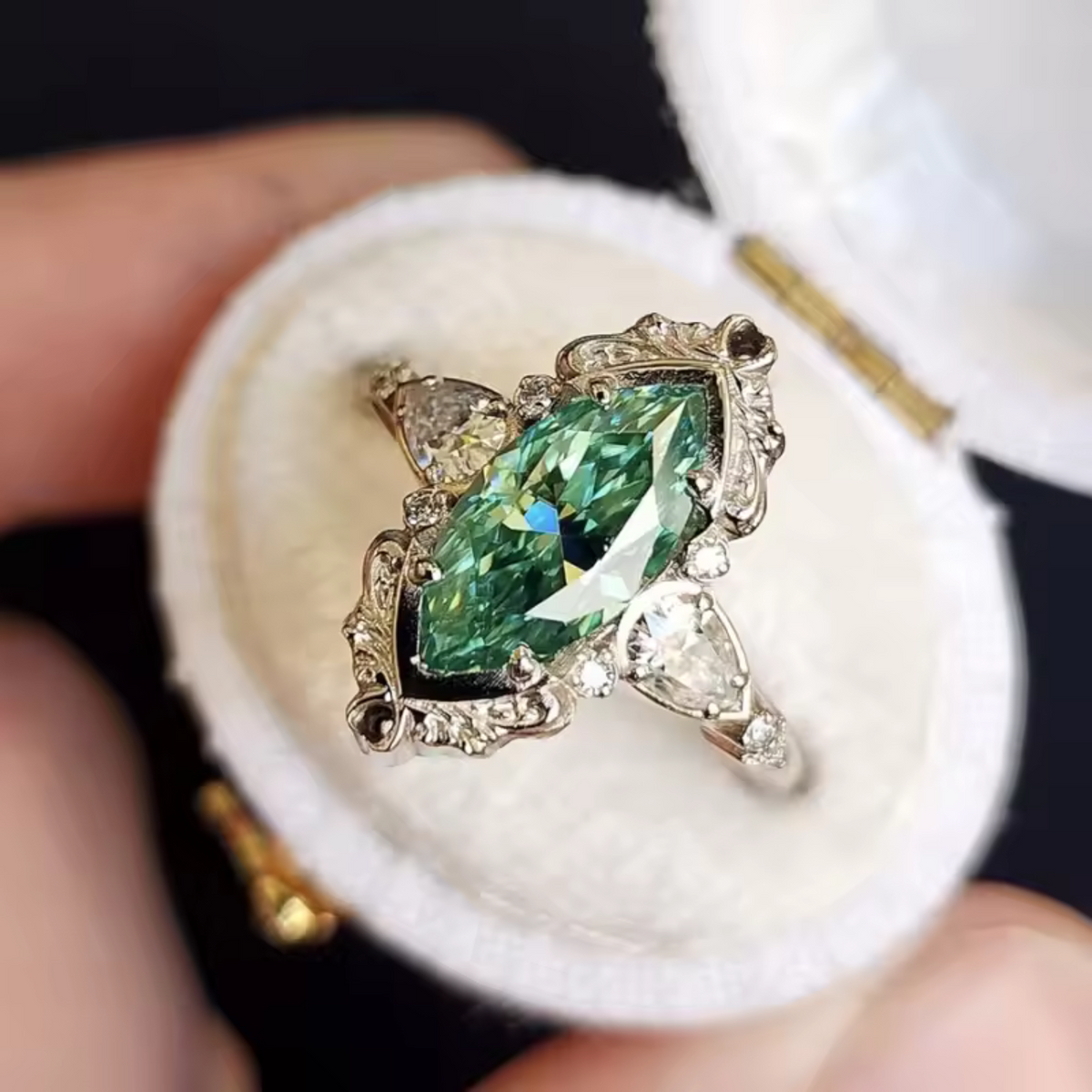 Emerald-Look Ring – Ansicht 7