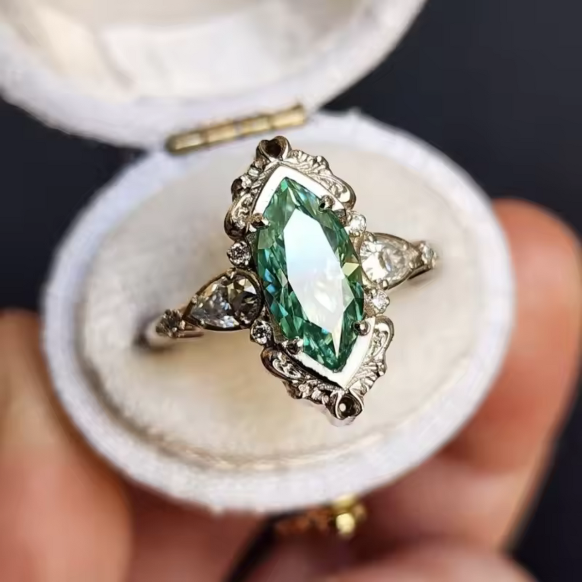 Emerald-Look Ring – Ansicht 4