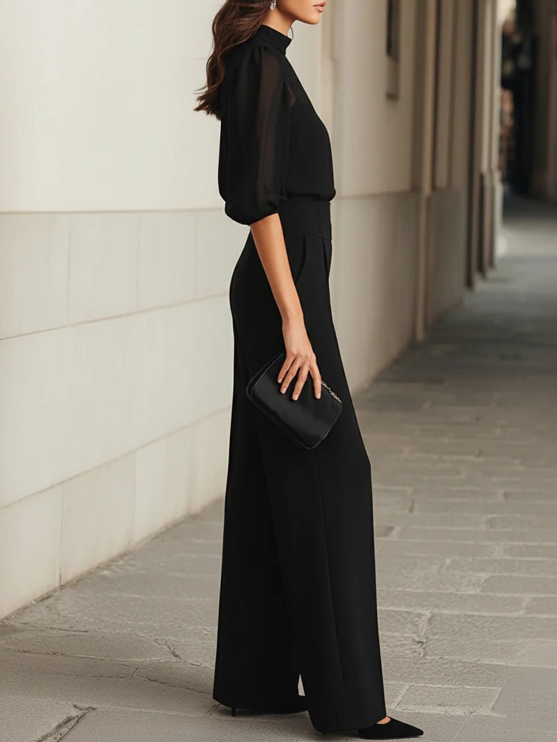 Elena | Dreiteiliges Set aus transparentem Chiffon
