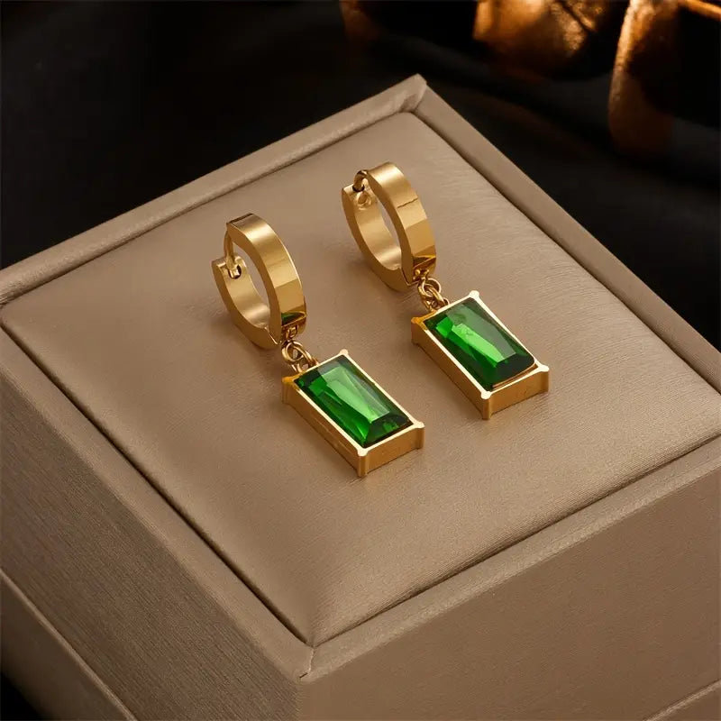 Emerald-Look Schmuckset – Ansicht 5