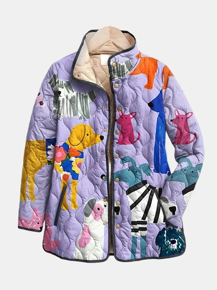 Rhea Steppjacke mit Hundemuster – Ansicht 8