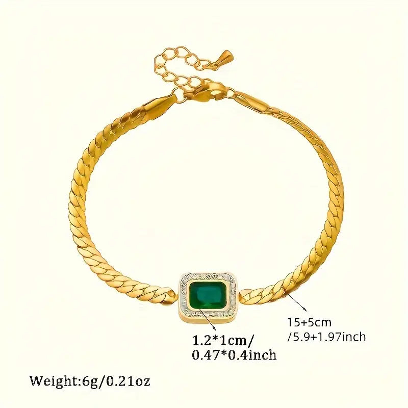 Emerald-Look Armband – Ansicht 8