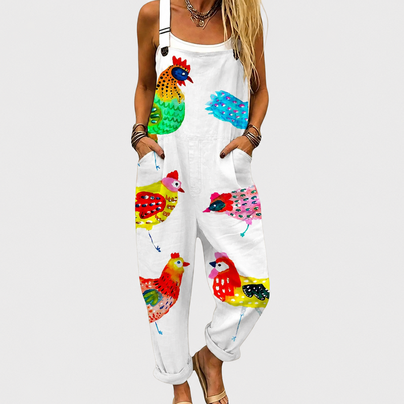 Bequemer bedruckter Jumpsuit
