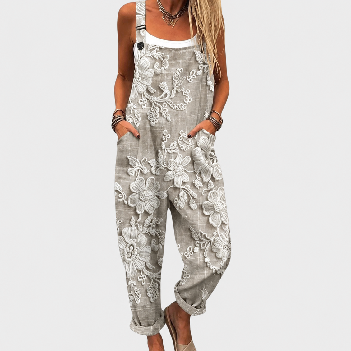 Bequemer bedruckter Jumpsuit