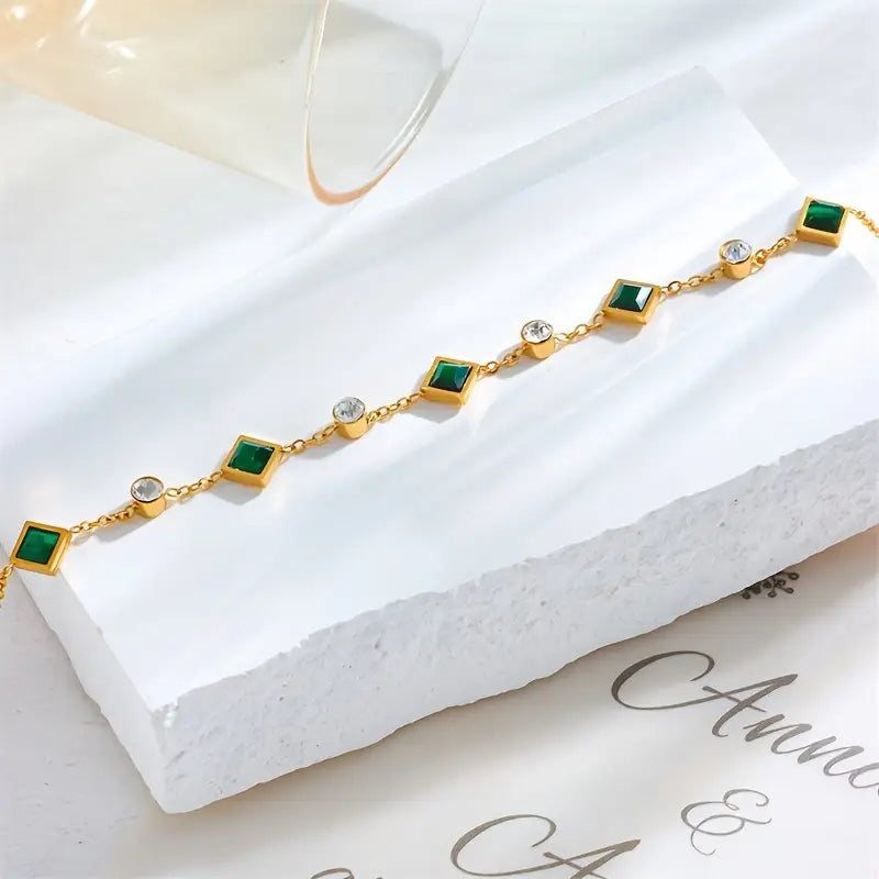 Emerald-Look Armband – Ansicht 5